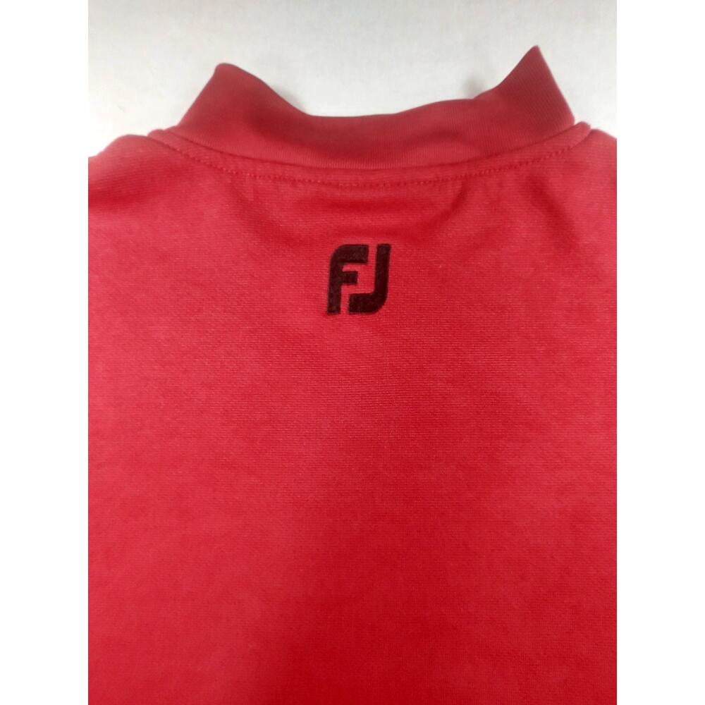 Vintage FootJoy Golf Shirt Men’s Large Mock Neck Long Sleeve Performance Red